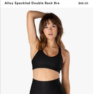 Beyond Yoga Alloy Speckled Double Back Bra